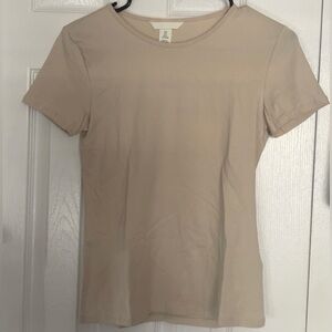 H&M Beige Short Sleeve Women's Tee